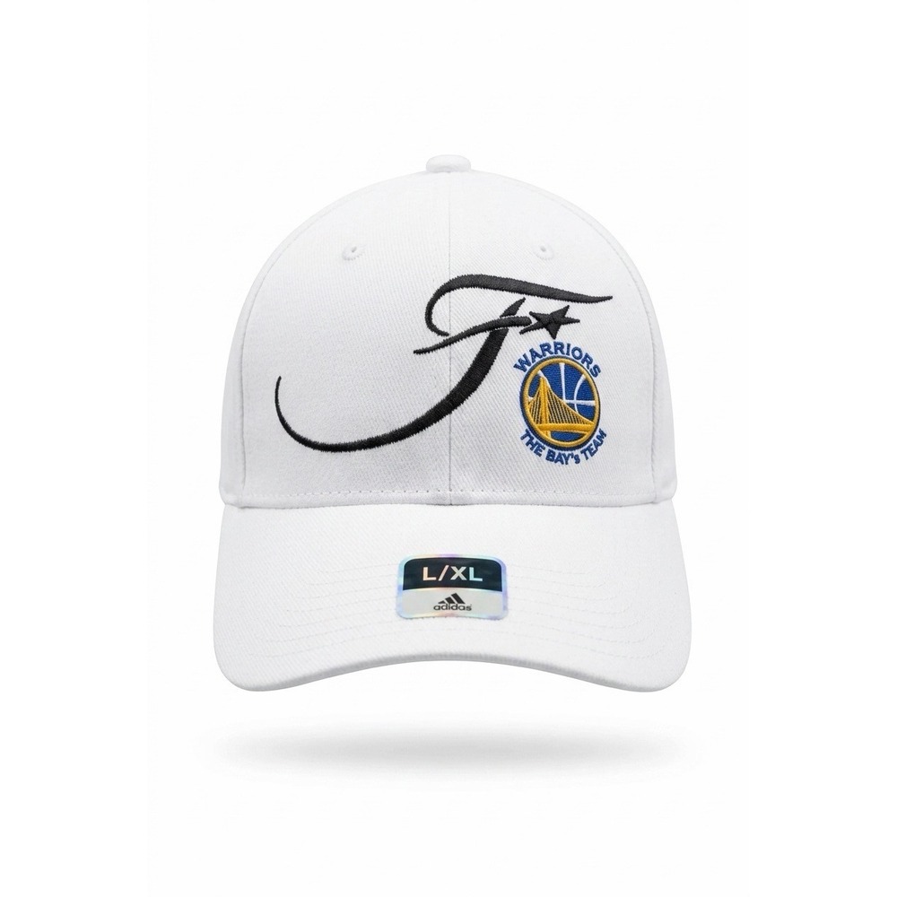 Adidas Golden State Warriors‎ NBA Structured Flex Hat White L/XL M038Z NEW
